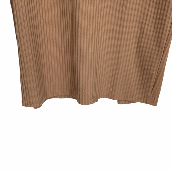 POGTMM Tan V-Neck Choker Cold Shoulder Dress 2XL - Picture 5 of 10